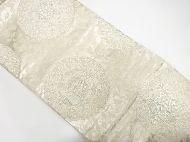 華紋唐草模様織出し袋帯